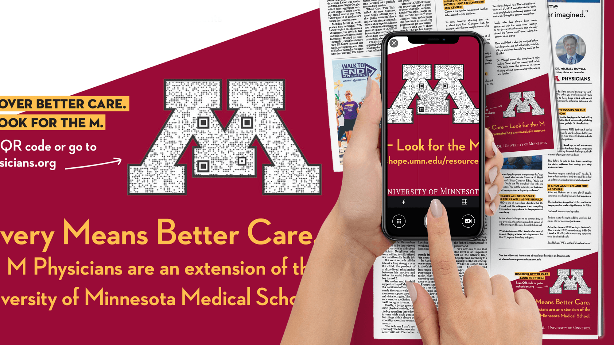 U of M mobile and print ad campaign